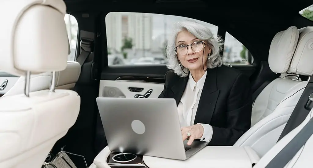 Passenger inside car